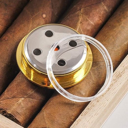 Golden Upgraded Hygrometer Humidity Meter Mini 38mm Round Glass Analog - Image 9