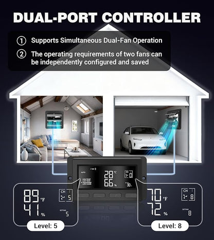 YOZON 12 Inch Attic Fan with Thermostat, Garage Exhaust Fan with Smart - Image 3