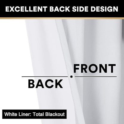 PrinceDeco Blackout Curtains 84 inch Length 2 Panels Set 100% Blackout Curtains - Image 4