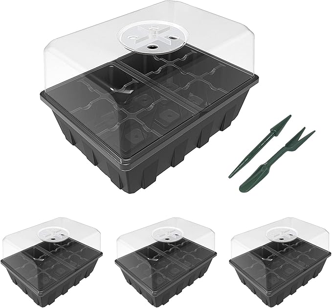 Gardzen 3 Pack Seed Starter Tray Germination Kit, Seed Starter Kit by Gardzen