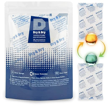 Dry & Dry 500 Gram Orange Indicating Silica Gel Packets Desiccants by DryDry