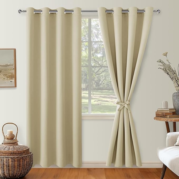 Hiasan Blackout Curtains for Bedroom, 52 x 96 Inches Long by Hiasan