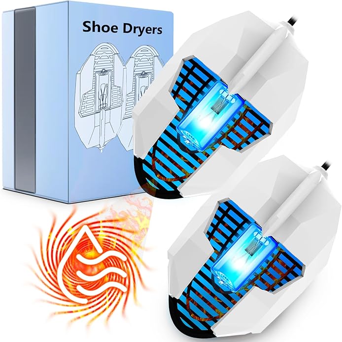 Shoe Dryer and Deodorizer, Boot Warmer & Mute Mode Heating Moisture Remover by YILIUBA