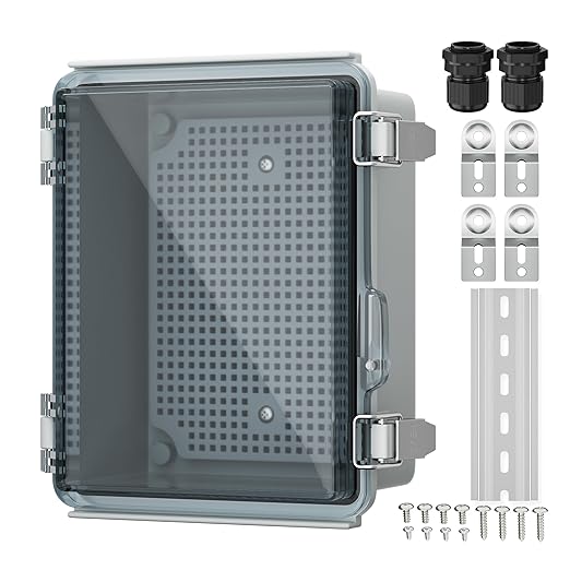 Joinfworld Outdoor WiFi Enclosure Weatherproof Locking Outdoor WiFi Box Plastic by Joinfworld