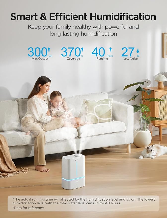 GoveeLife Smart Humidifiers for Bedroom, 4.5L Cool Mist Air Humidifiers - Image 2