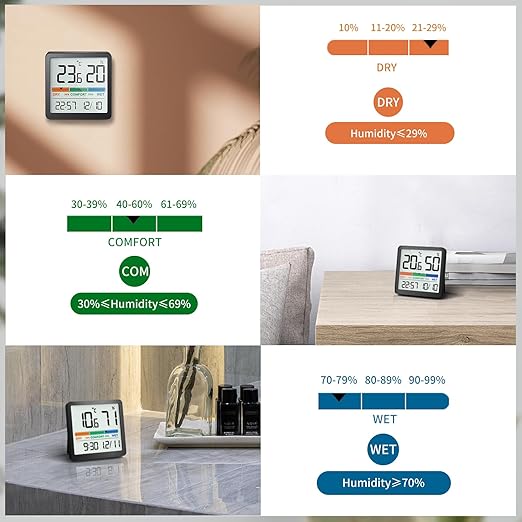 NOKLEAD Hygrometer Indoor Thermometer, Desktop Digital Thermometer - Image 3
