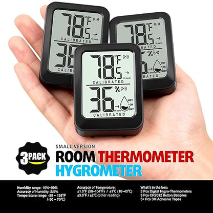 3 Pack Room Thermometer Indoor Hygrometer - Image 7
