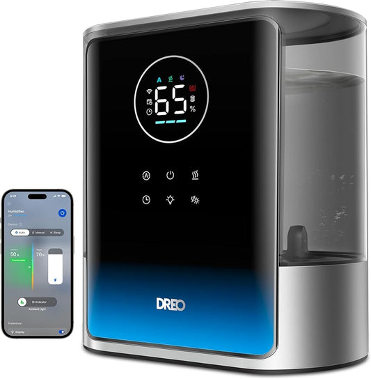 DREO 8L Smart Humidifier Large Room 600ft², 80H Runtime Supersized Warm and by DREO