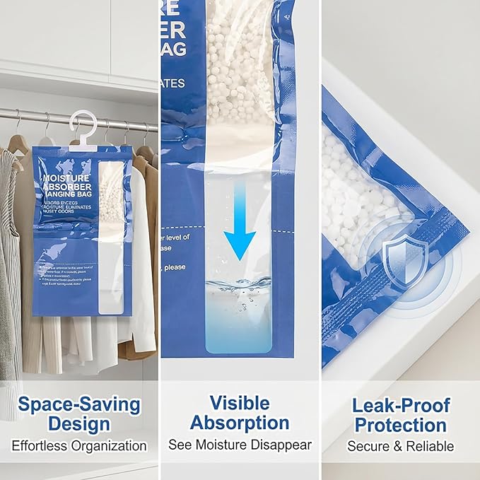Dehumidifier Bags Hanging Moisture Absorbers – 4 Packs Dehumidifiers - Image 2