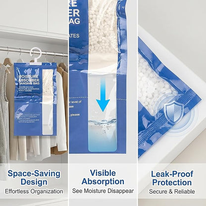 Dehumidifier Bags Hanging Moisture Absorbers – 4 Packs Dehumidifiers - Image 2