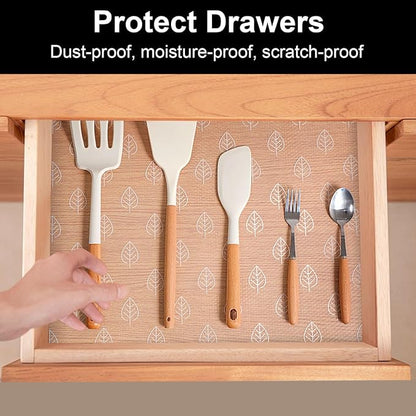 Cooyes Shelf Paper for Kitchen Cabinets Non Adhesive, Waterproof & Oil-Proof - Image 3