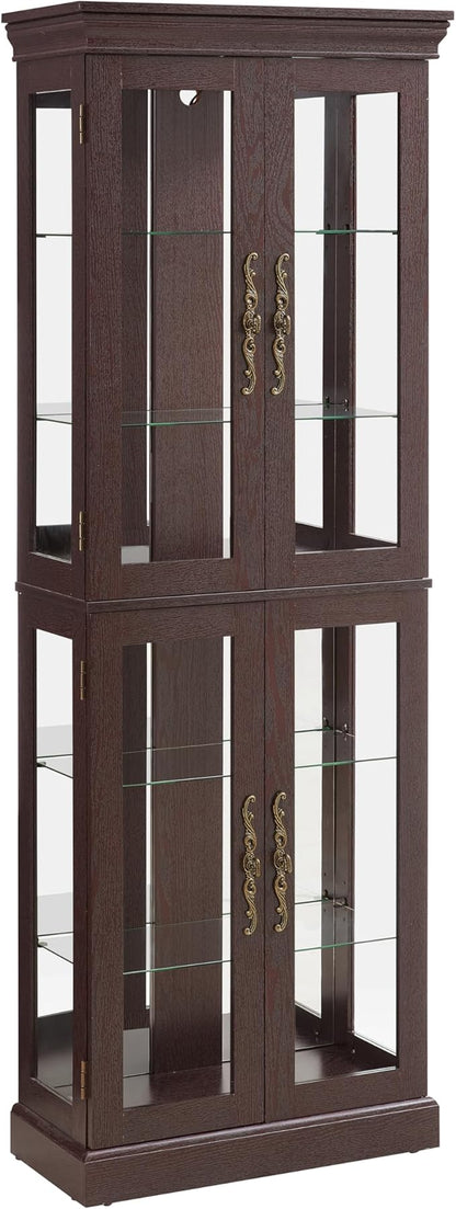 Lighted Glass Curio Cabinet - Image 8