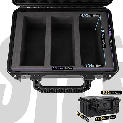 QINGUANG Graded Card Storage Box 3 Rows, Trading Card Case - Image 2