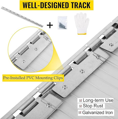 Clear PVC Smooth Plastic Strip Door Curtain Kit Standard 7x600 Waterproof - Image 4