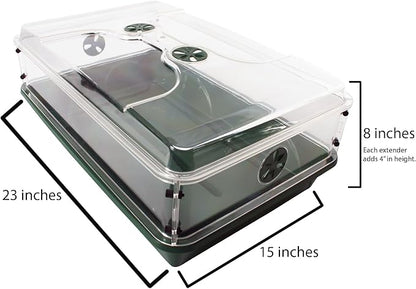 EarlyGrow 95457 24" x 15" x 16.75" Domed Propagator, 3 Side Extenders and - Image 8