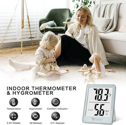 DOQAUS Digital Hygrometer Indoor Thermometer Humidity Gauge Room Thermometer - Image 2