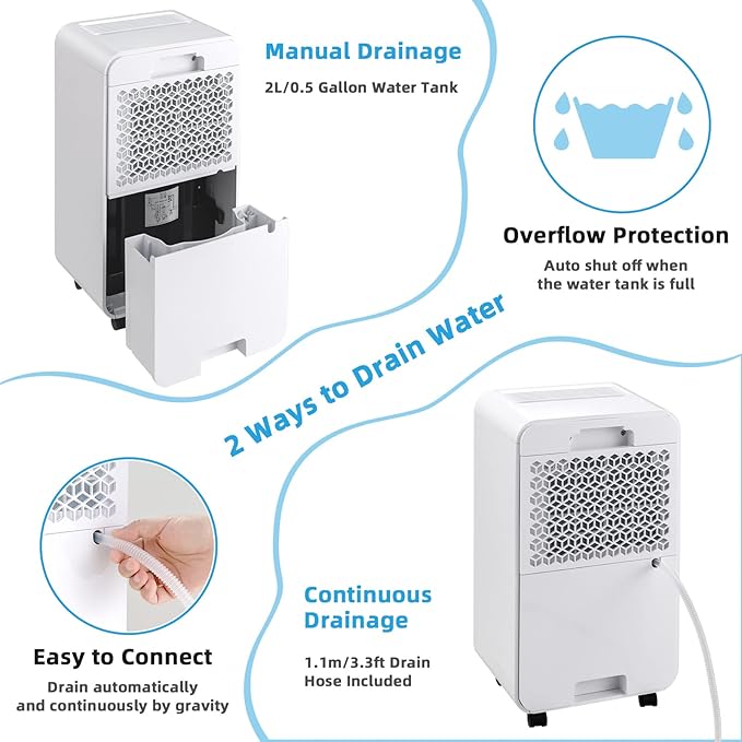 COSTWAY 2000 Sq. Ft Dehumidifier - Image 4
