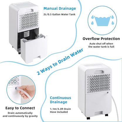 COSTWAY 2000 Sq. Ft Dehumidifier - Image 4