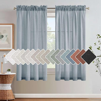 H.VERSAILTEX Light Filtering Linen Textured Curtains by HVERSAILTEX