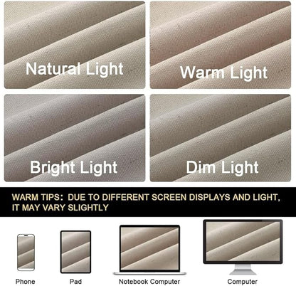 PrinceDeco Linen 100% Blackout Curtains - Image 6