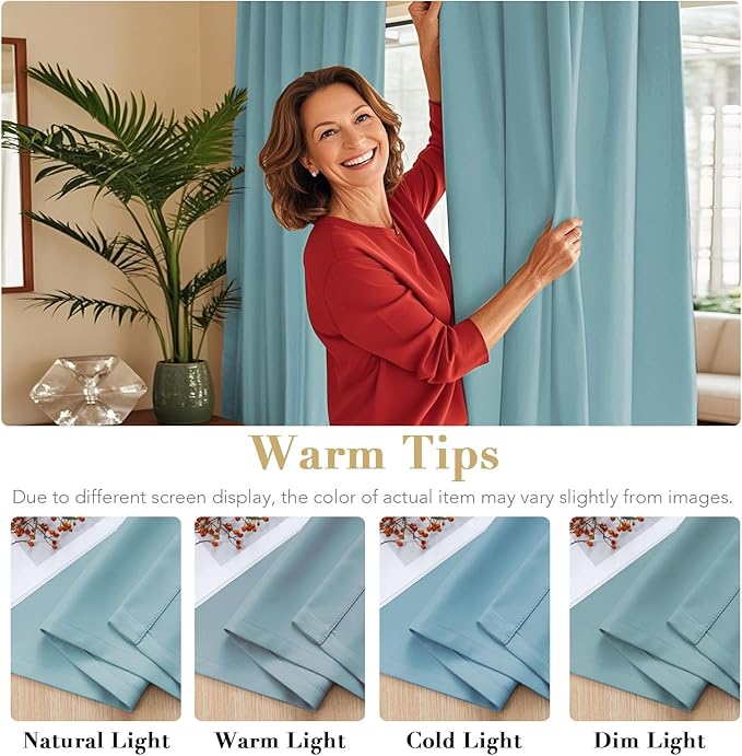 H.VERSAILTEX Blackout Curtains Thermal Insulated Window Treatment Panels Room - Image 6