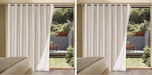H.VERSAILTEX Linen Blackout Curtain Durable Thick Textured Linen Look 100% by HVERSAILTEX