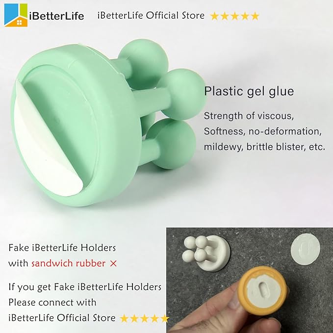 iBetterLife 5Pcs Self-adhesive Hooks Holders - Image 8