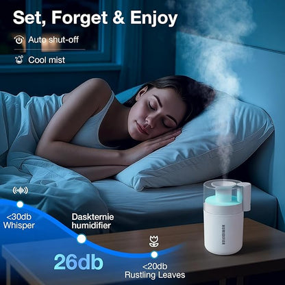 Portable Mini Humidifier, 180ml USB Cool Mist Small Humidifiers - Image 5