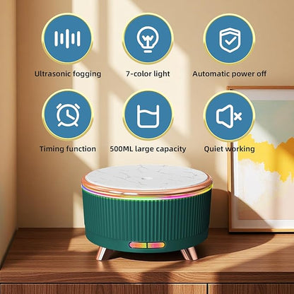 500ML Essential Oil Diffuser: Ultrasonic Aroma Diffuser - Image 2