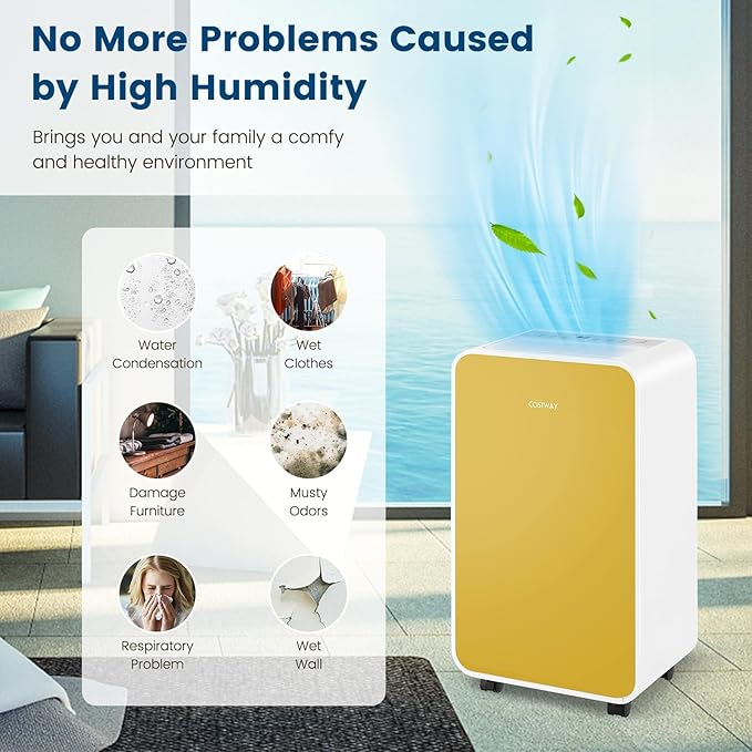 COSTWAY 2500 Sq. Ft Dehumidifier - Image 2