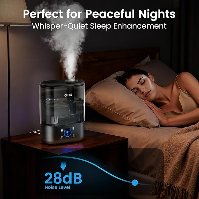 QIDO Top Fill Humidifiers for Bedroom, 5 L Cool Mist 36H Super Long Time - Image 6