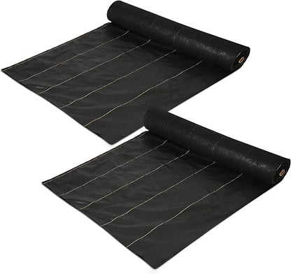 Dewitt 2-Pack Sunbelt Weed Barrier Fabric 3.2 oz, 6 x 300 Feet – Heavy-Duty by DeWitt