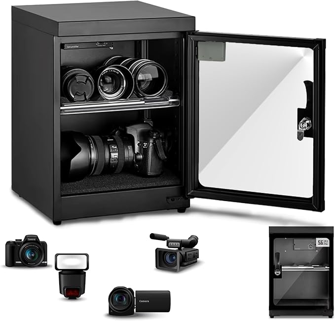 Electronic Dry Cabinet 30L, Camera Dry Cabinet 2 Tiers, Dehumidify Moisture by Unknown