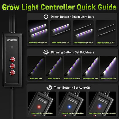 60-Cell Seed Starter Tray with Grow Light, Seedling Starter Trays with 4.08" - Image 4