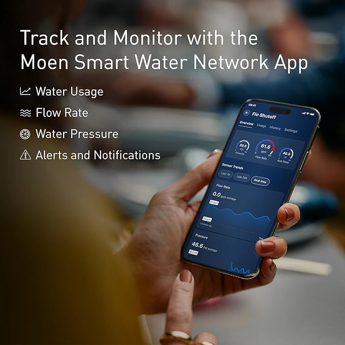 Moen Flo Smart Water Monitor and Automatic Shutoff Sensor, Wi-Fi Water Leak - Image 6