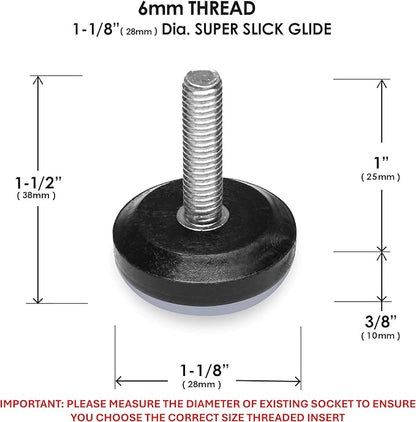 Slipstick Gorilla Outdoor Adjustable Furniture Levelers Weatherproof Screw in - Image 4