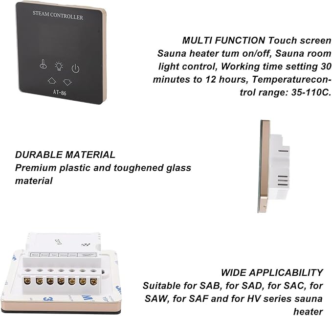 at Series steam Bath Generator AT-86 Controller, Sauna Heater Temperature - Image 4