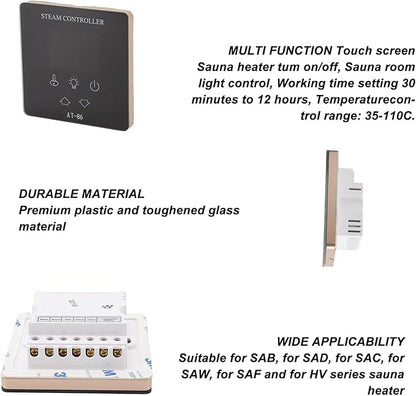 at Series steam Bath Generator AT-86 Controller, Sauna Heater Temperature - Image 4