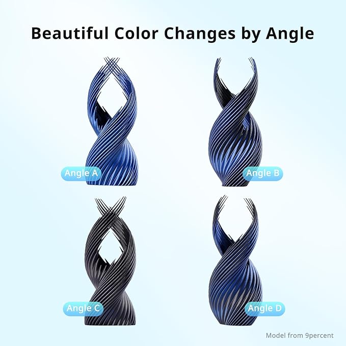ANYCUBIC Silk Dual Color Pla Filament, 2-in-1 Chrome Coextrusion Color Change - Image 2