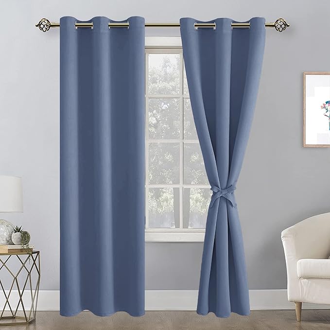 Hiasan Blackout Curtains for Bedroom, 38 x 72 Inches Long - Image 2