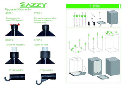 zazzy Grow Tent, Removable Floor Tray and Tool Bag - Image 9