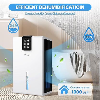 Dehumidifier, Dehumidifiers for Home, 98 OZ Water Tank, Quiet Dehumidifier for - Image 3
