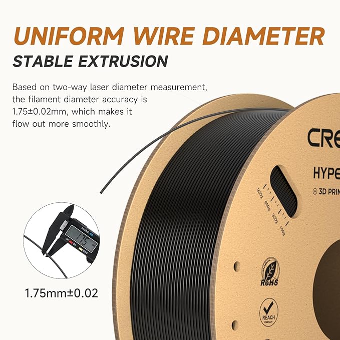 Official CREALITY Hyper PLA Filament 1.75mm Black & White 2KG, 30-600mm/s High - Image 2