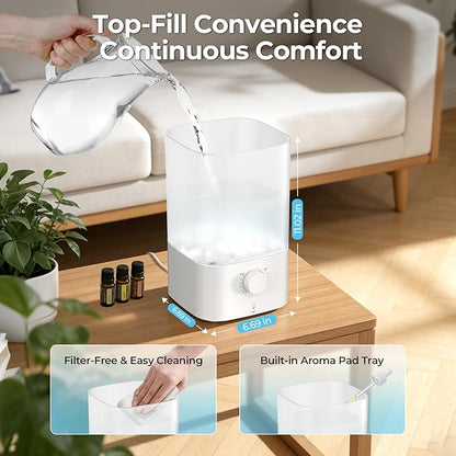 Top-Fill Cool Mist Bedroom Humidifier - Image 3