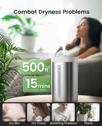 Jack & Rose Stainless Steel Humidifier, Dishwasher Safe, Cool Mist Humidifiers - Image 4