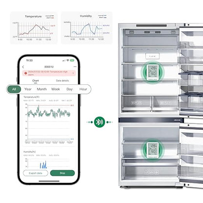 Freshliance Bluetooth Temperature Humidity Data Logger Recorder, Refrigerator - Image 5