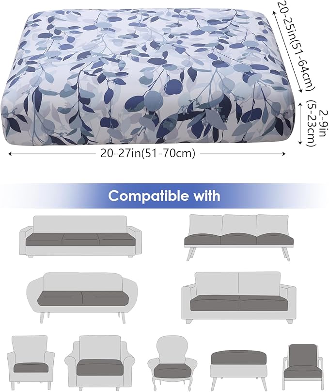 Fuloon Sofa Cushion Covers, Stretch Printed Seat Cushion Cover Couch Seat - Image 4