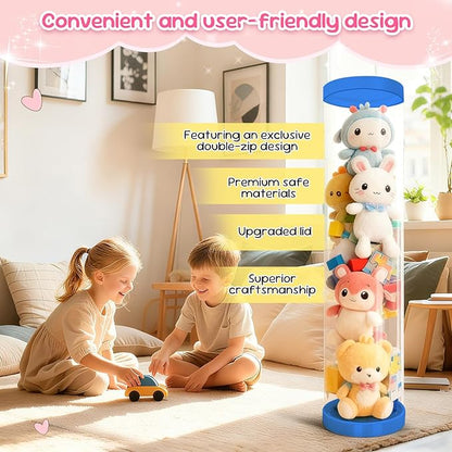 Upgraded Stuffed Animal Storage Tube, 47.24" Tall Stuff Animal Organizer - Image 4