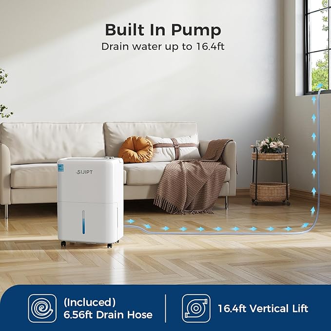 80 Pints Dehumidifier with Pump, Sijipt Energy Star Dehumidifier - Image 2