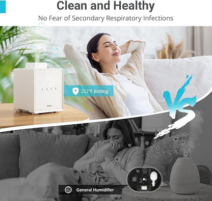 Stainless Steel Humidifier, 3L Warm Mist Humidifier, Easy Clean - Image 3
